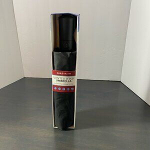 ShedRain Vented Wind Umbrella – Auto Open/Close – 47" – Black – NEW